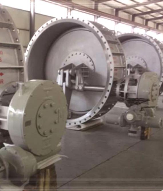 高溫?zé)煔庀盗兴倪B桿偏心切斷蝶閥